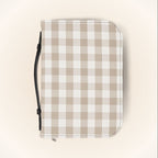 Beige Gingham Bible Cover