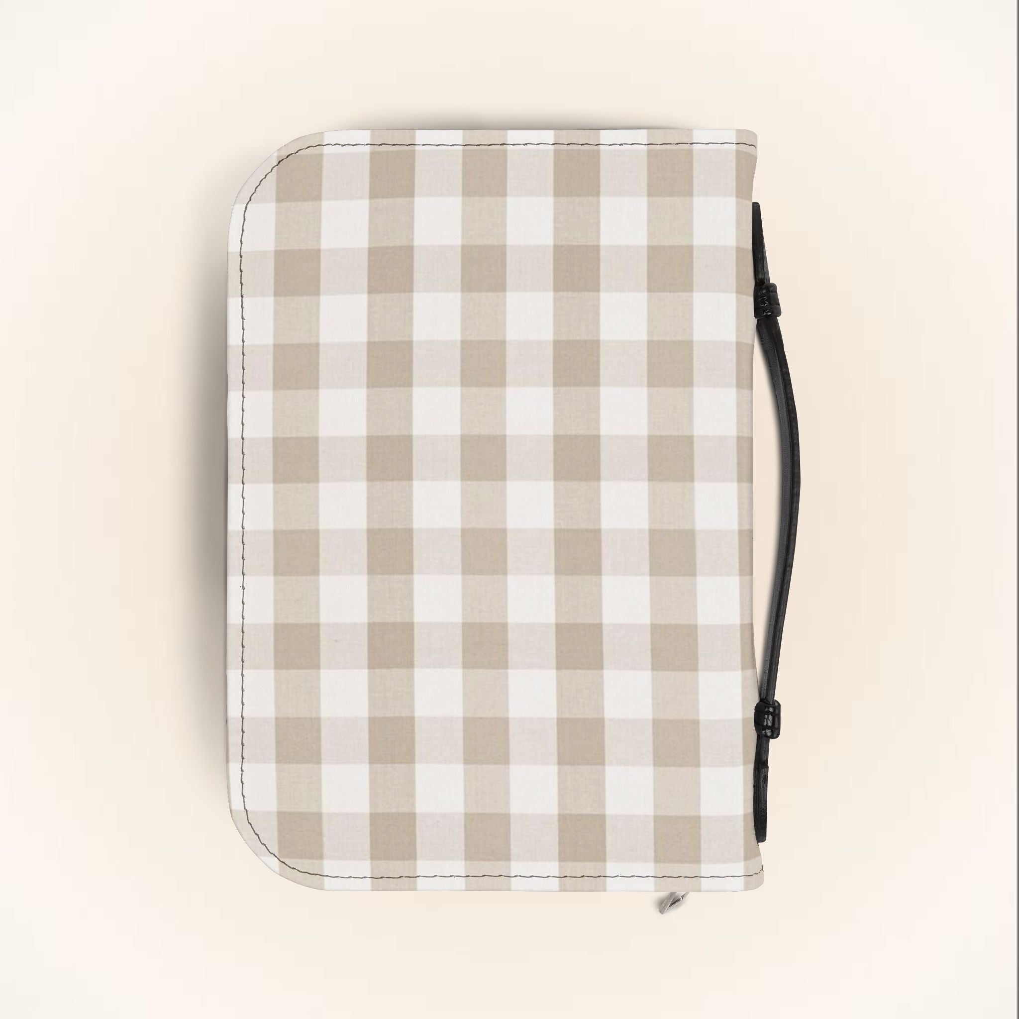 Beige Gingham Bible Cover